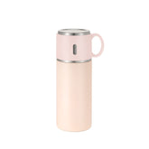 350ml Stainless Steel Bottle with Cup Lid  - pink